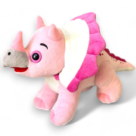 Peluche dinosaure Brune la TRICERATOPS